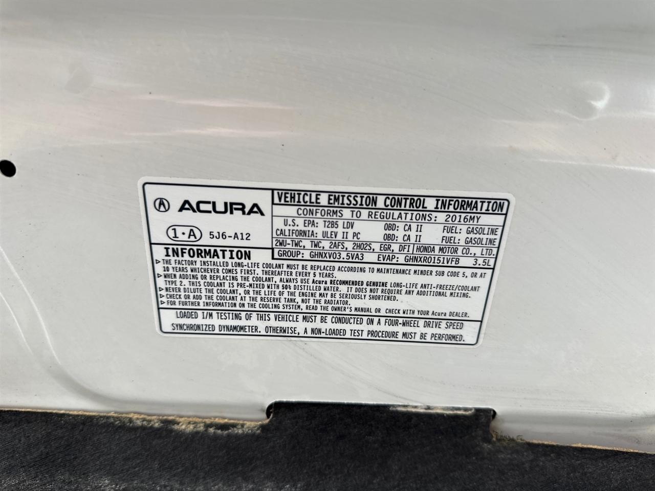 Acura MDX SH-AWD 4dr w/Tech/AcuraWatch Plus 2016