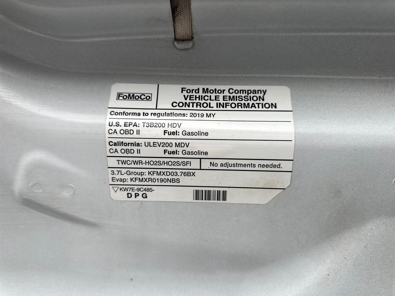 Ford Transit Van T-250 130" Low Rf 9000 GVWR Sliding RH Dr 2019