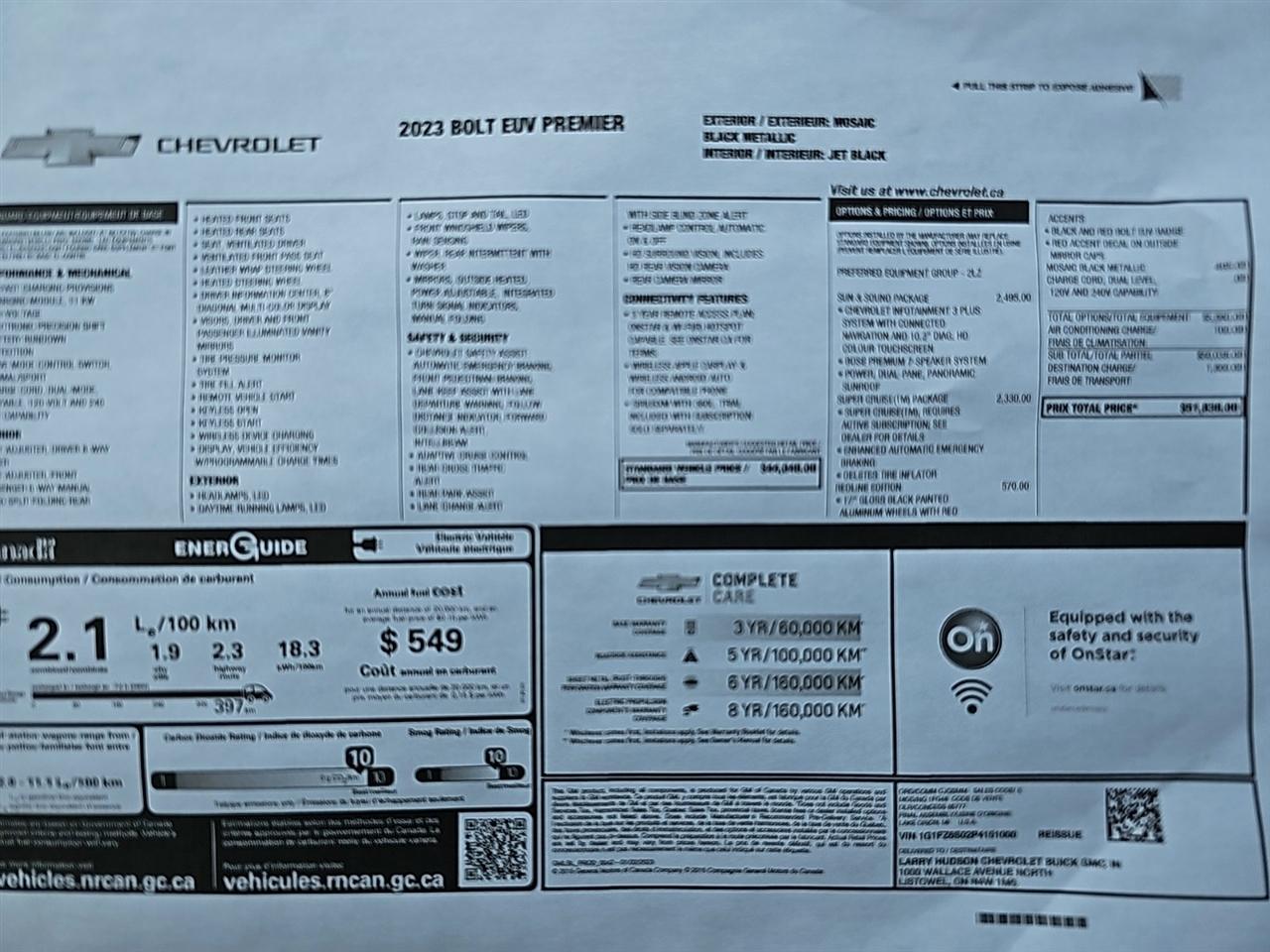 Chevrolet Bolt EUV FWD 4dr Premier 2023