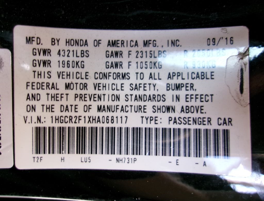 Honda Accord Sport Special Edition CVT 2017 Honda Accord Sport Special Edition CVT 2017