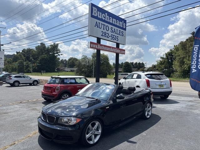 Black 2009 BMW 1 Series Convertible Rear-Wheel Drive Automatic