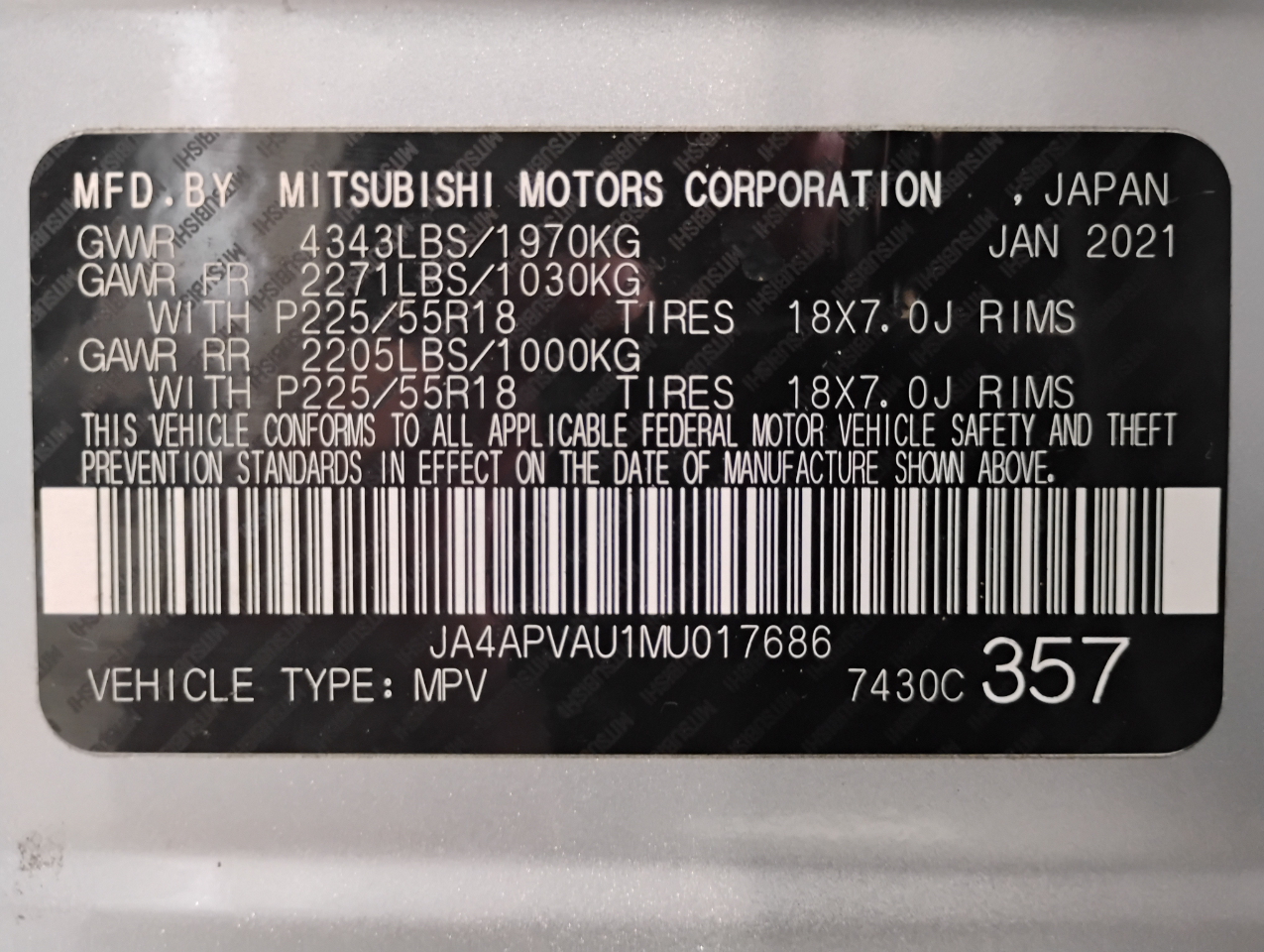 Mitsubishi Outlander Sport 2.0 SE CVT 2021