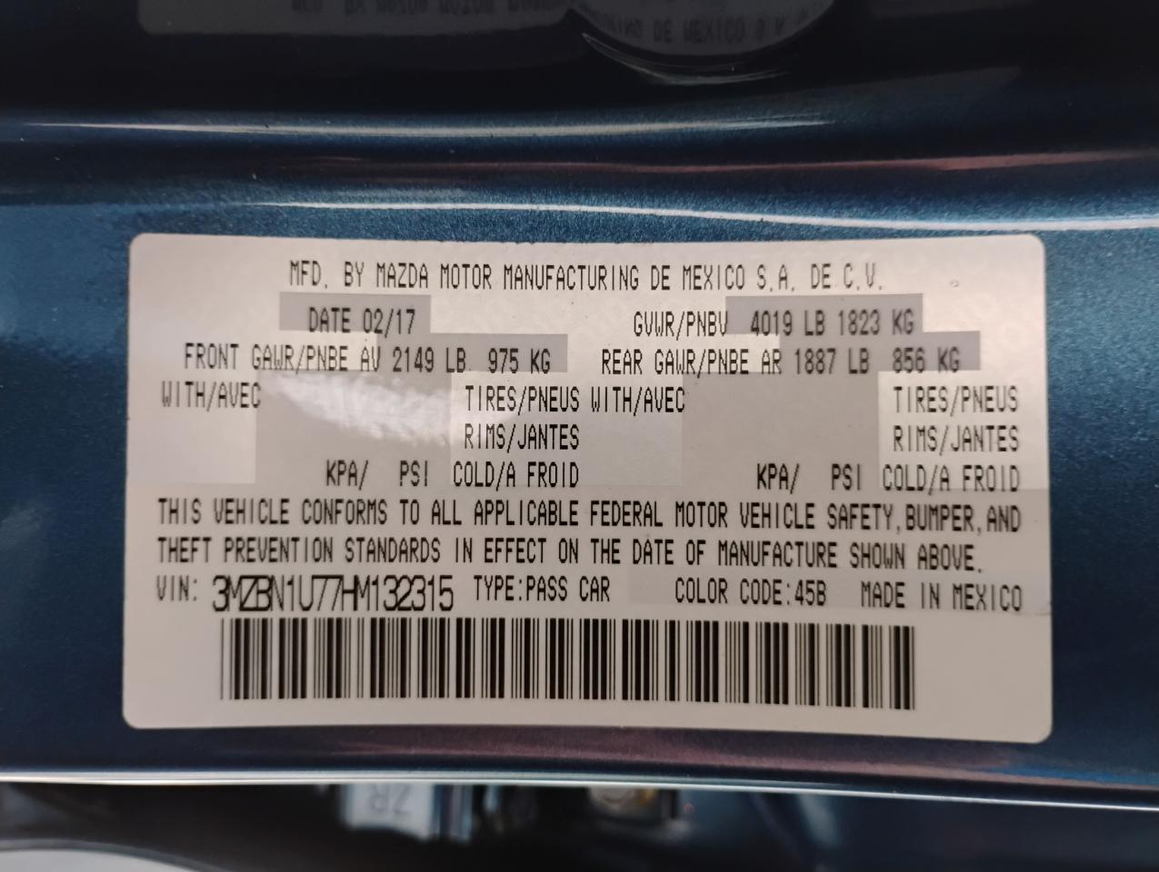 Mazda MAZDA3 i Sport AT 4-Door 2017