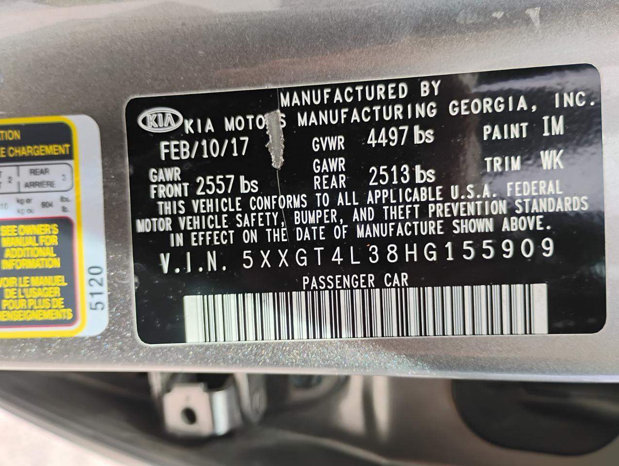 Kia Optima LX 2017