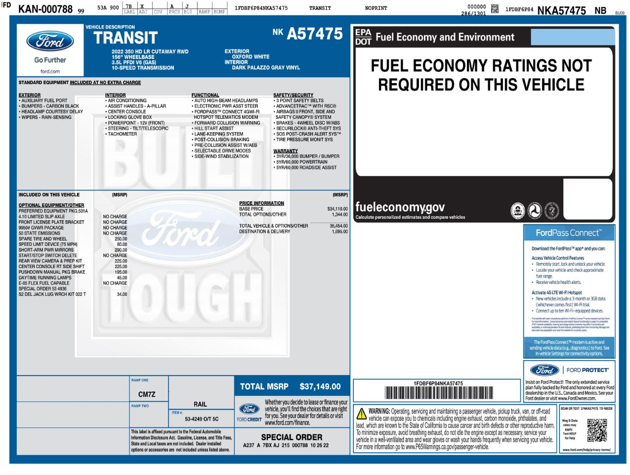 Ford Transit T-350 HD DRW 2022