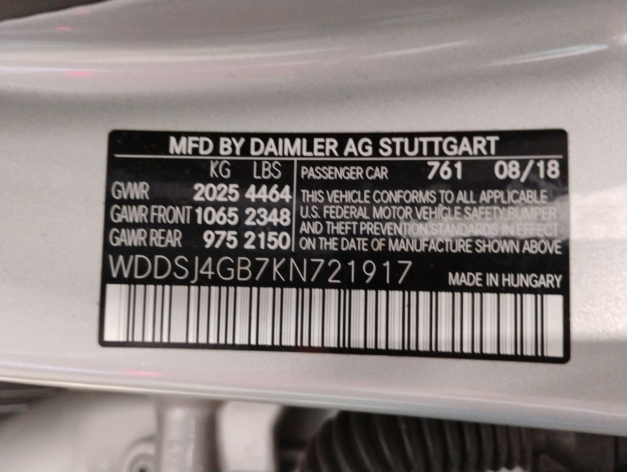 Mercedes-Benz CLA-Class CLA250 4MATIC 2019 Mercedes-Benz CLA-Class CLA250 4MATIC 2019