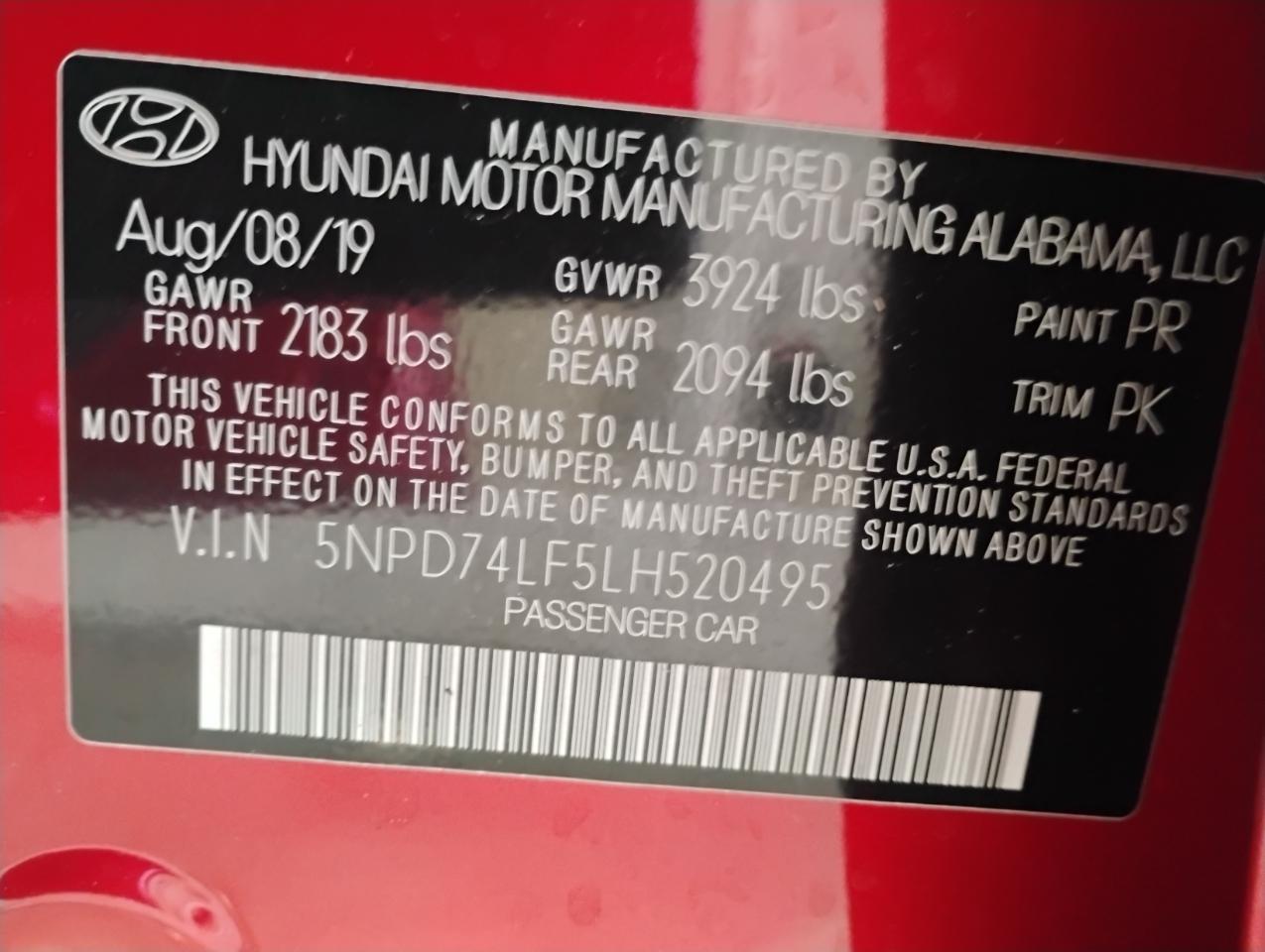 Hyundai Elantra SE 6M 2020