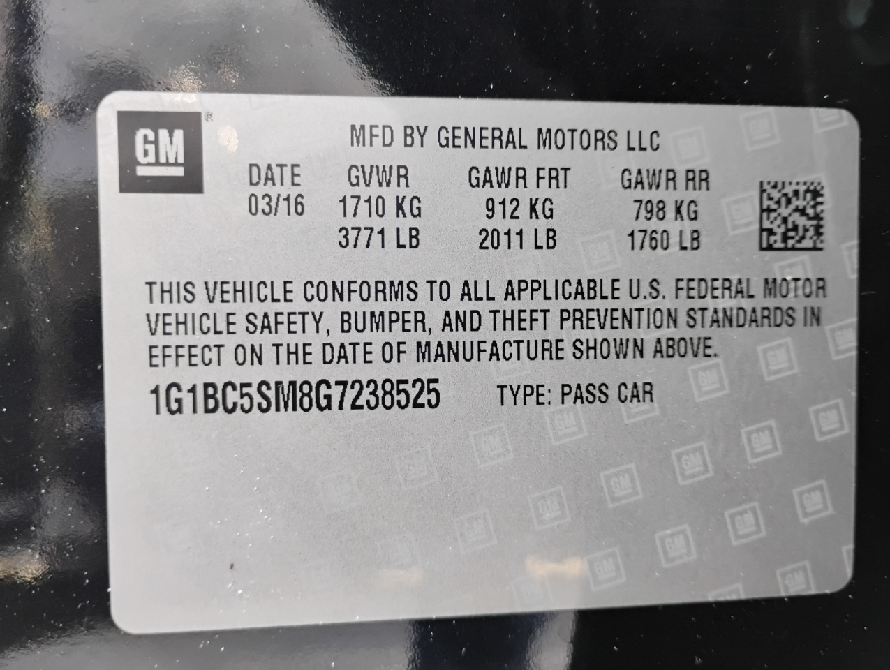 Chevrolet Cruze LS Auto 2016