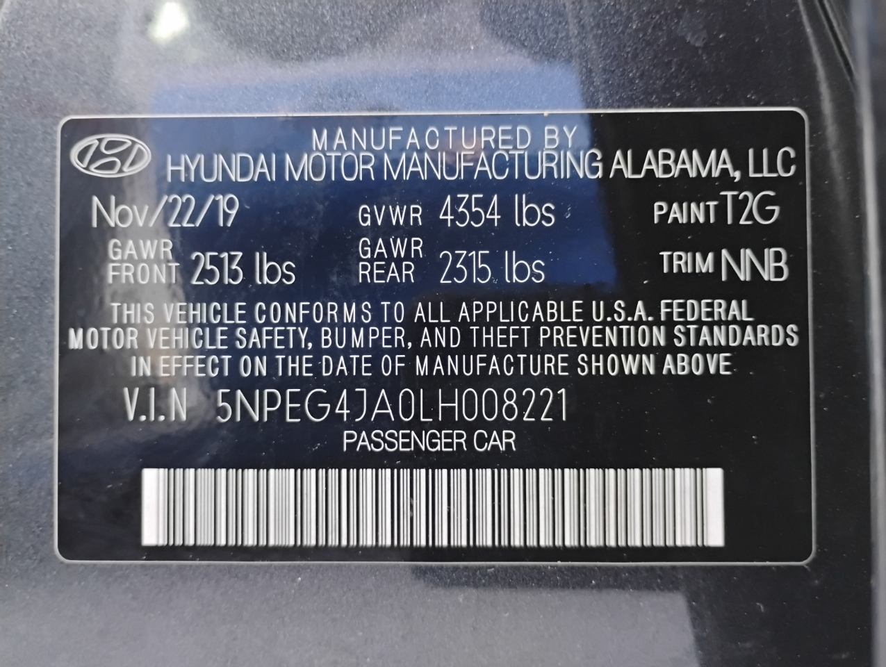 Hyundai Sonata SE 2020