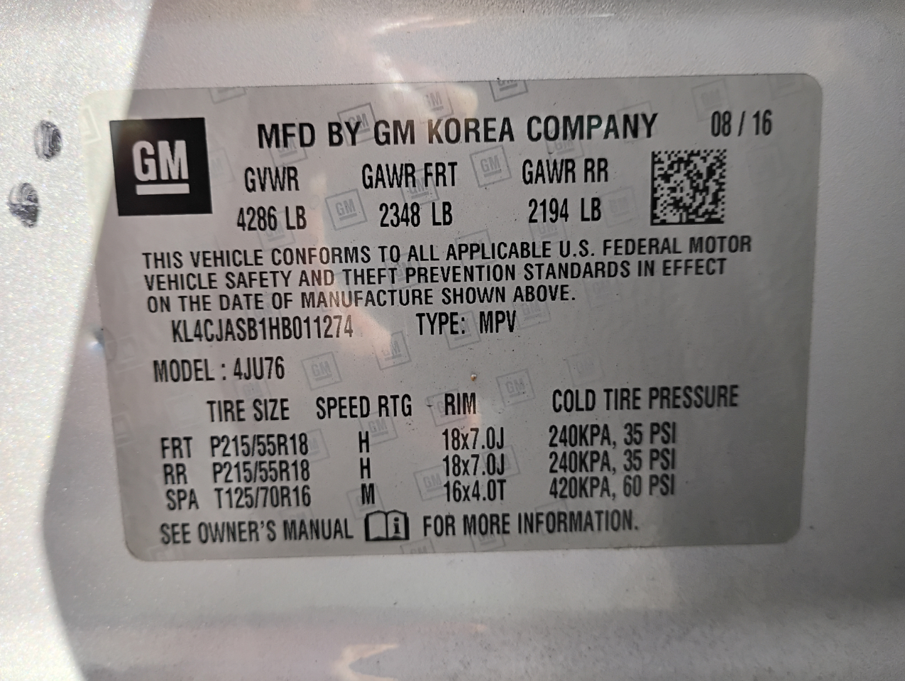 Buick Encore Preferred FWD 2017