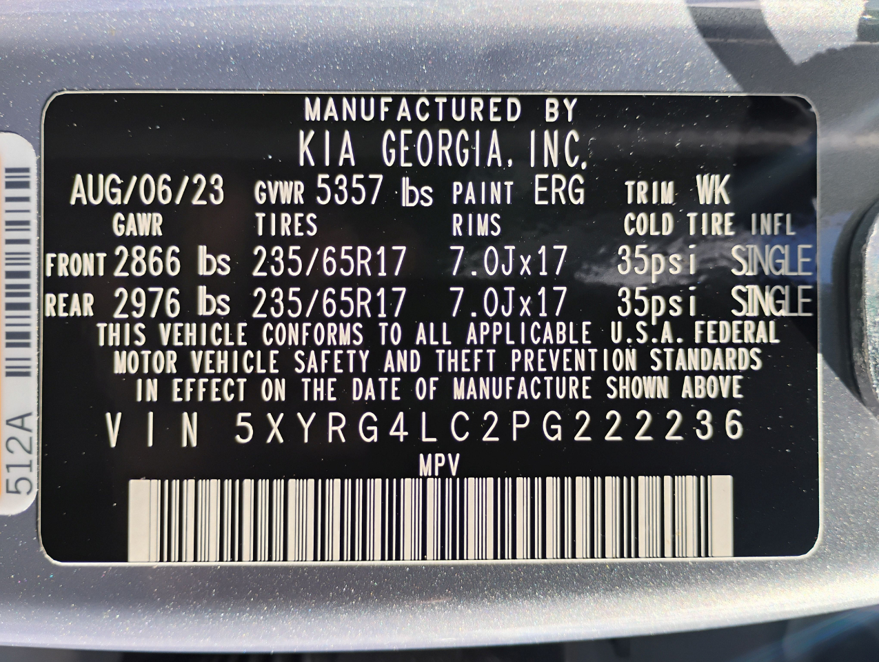 Kia Sorento LX 2WD 2023