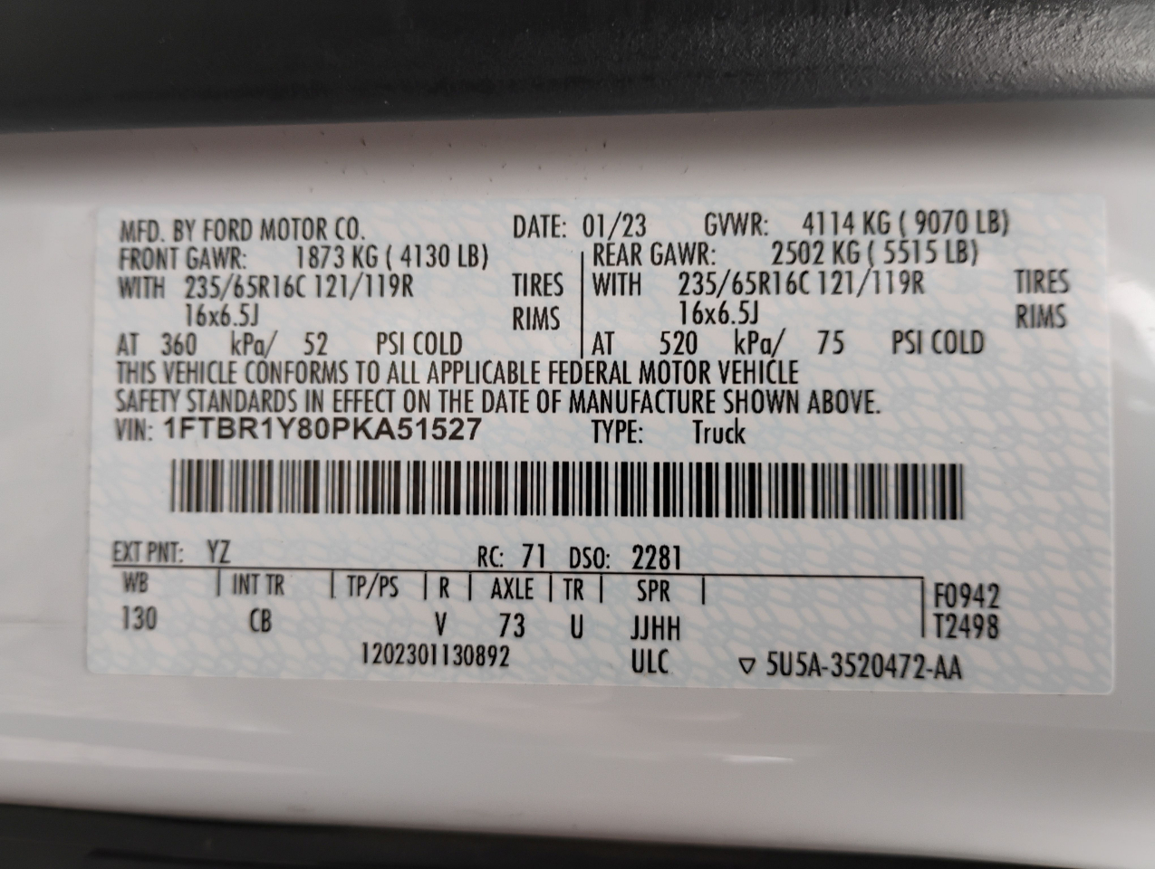 Ford Transit 250 Van 2023