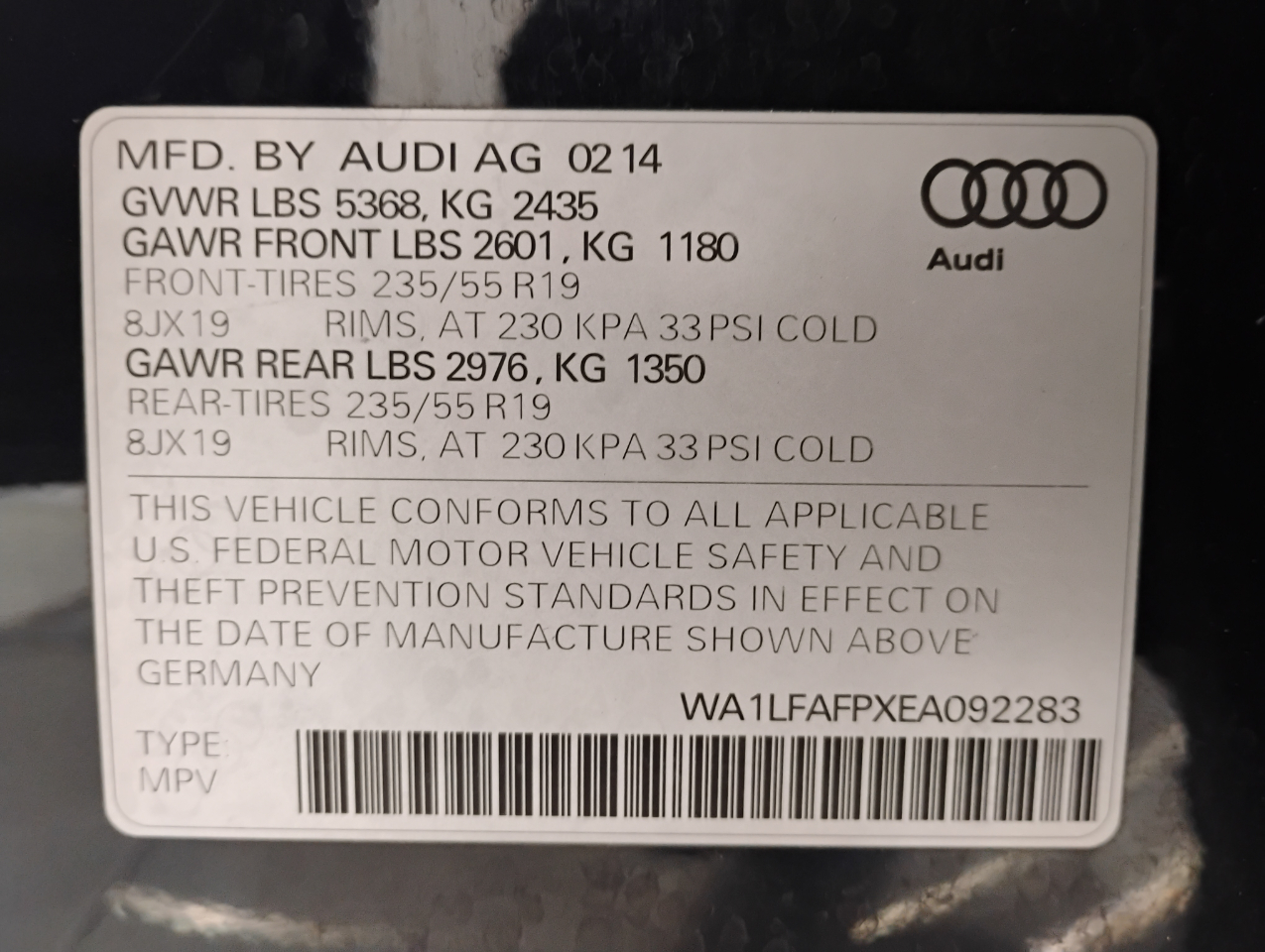 Audi Q5 2.0 quattro Premium 2014