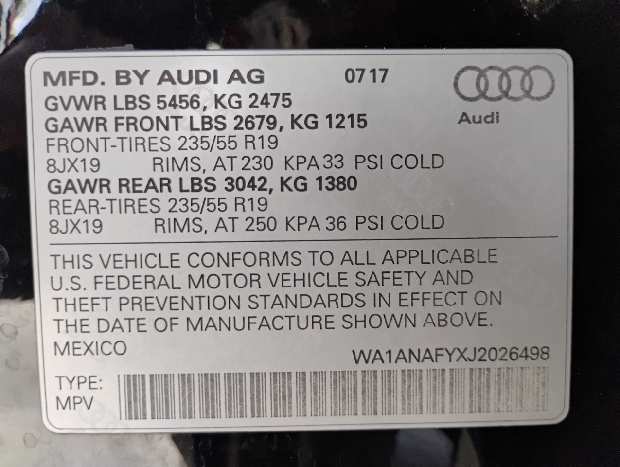 Audi Q5 2.0T Premium quattro 2018