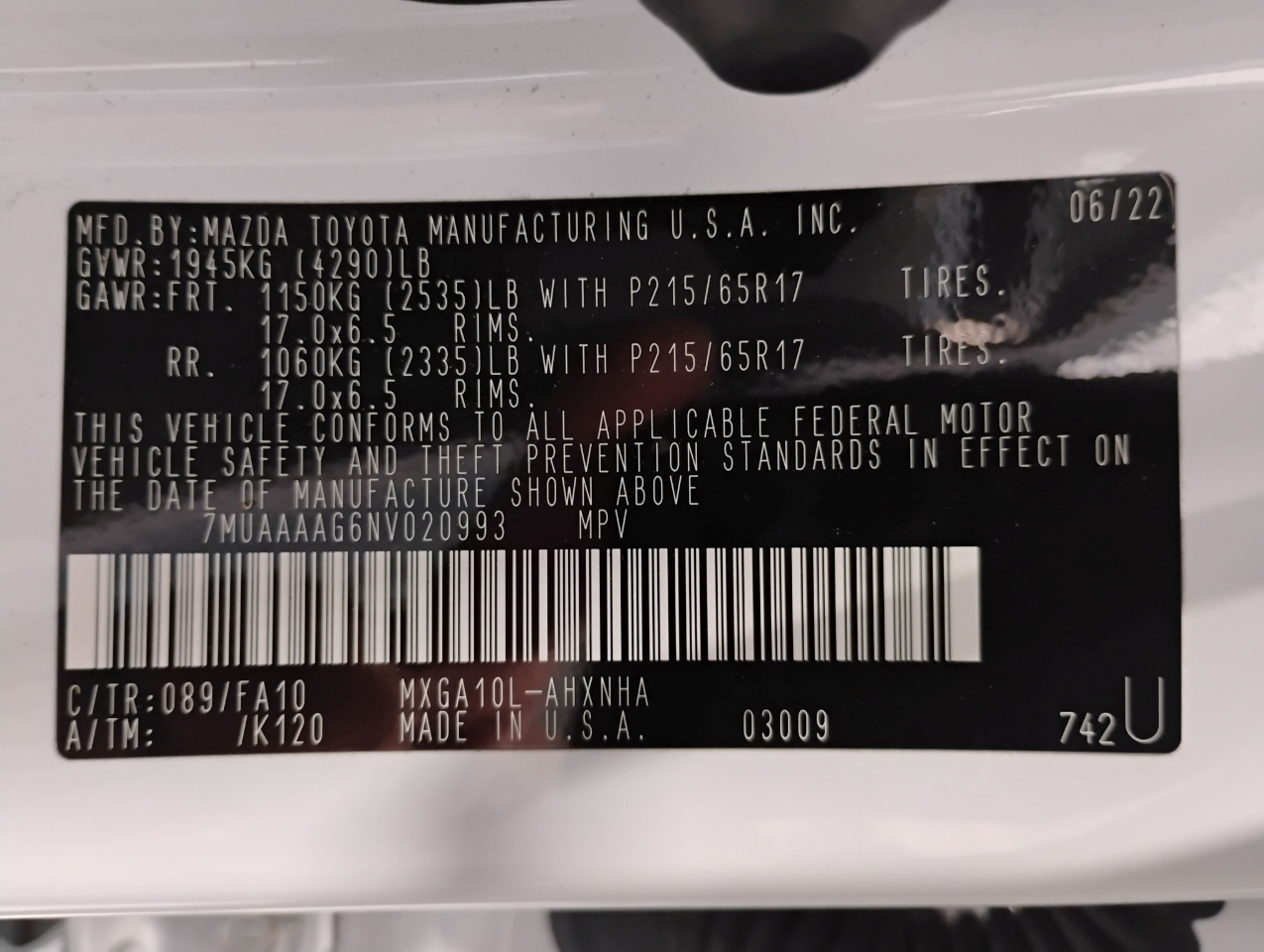 Toyota Corolla Cross L AWD 2022