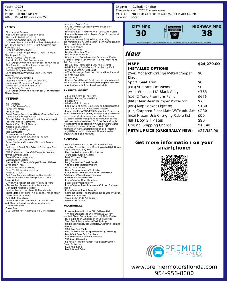 Nissan Sentra SR 2024