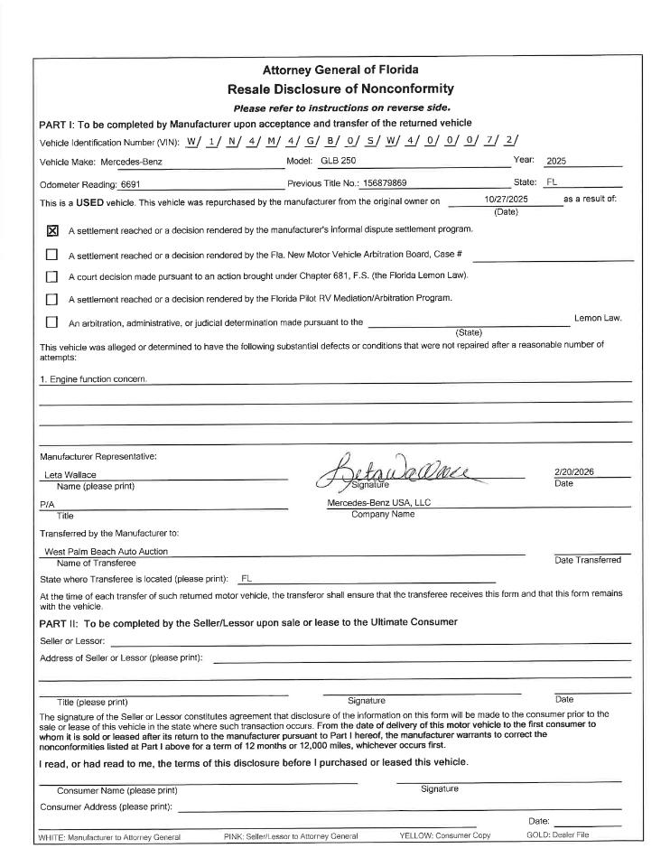 Mercedes-Benz GLB-Class GLB 250 2025