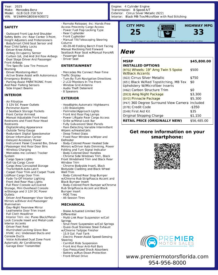 Mercedes-Benz GLB-Class GLB 250 2025