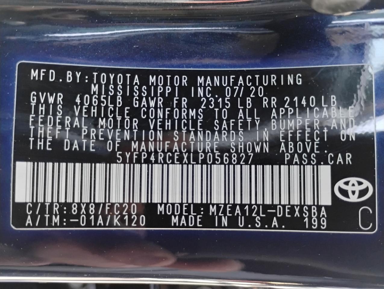 Toyota Corolla SE 2020