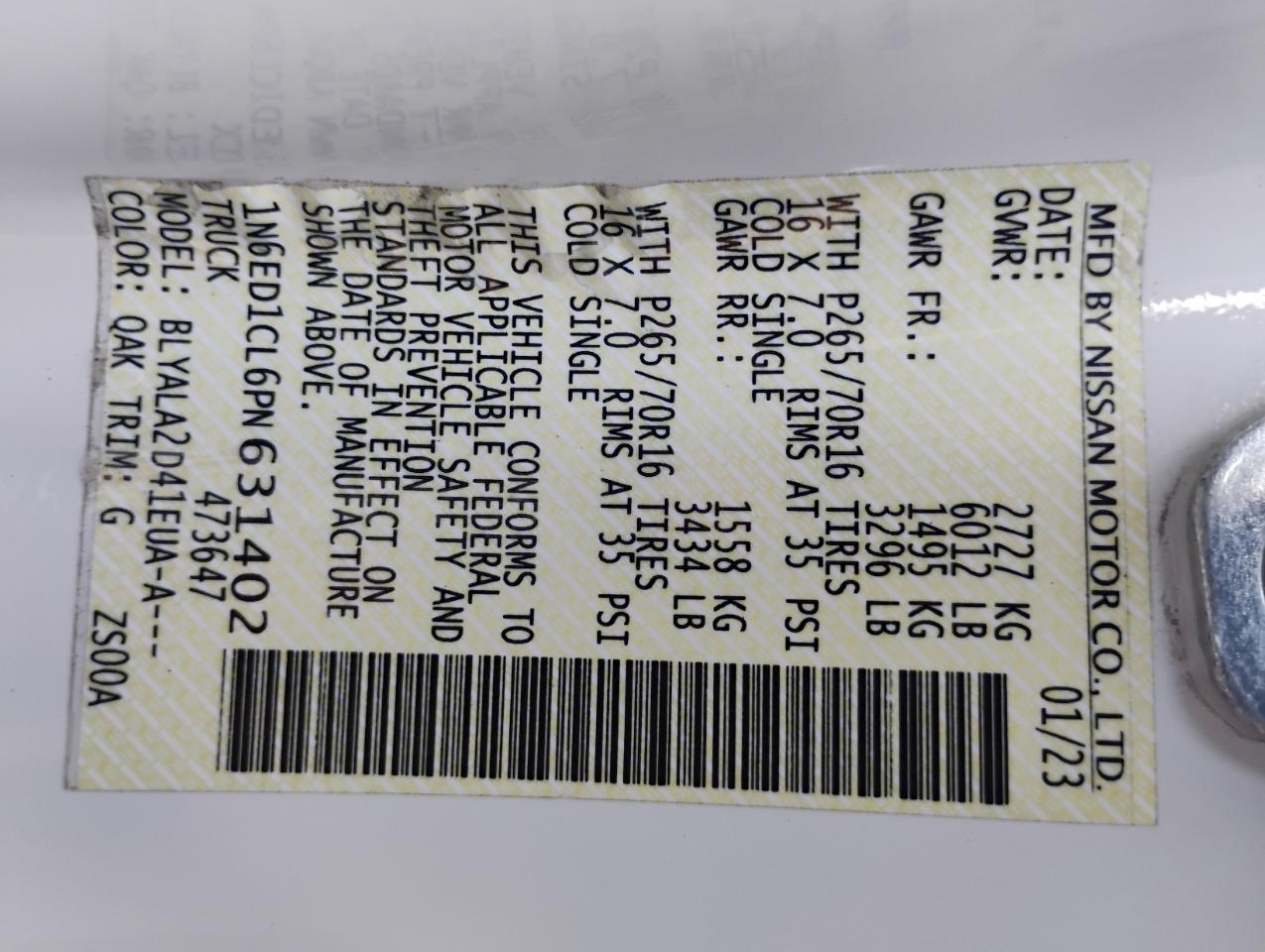 Nissan Frontier S King Cab 2WD 2023