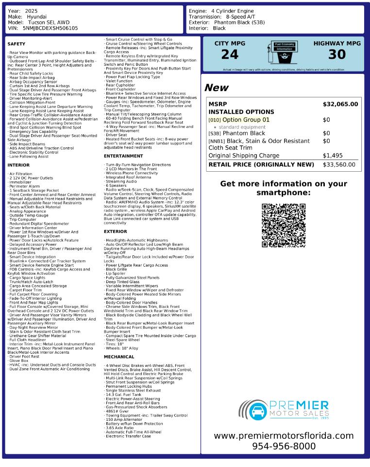 Hyundai Tucson SEL AWD 2025