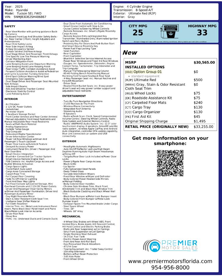 Hyundai Tucson SEL 2025