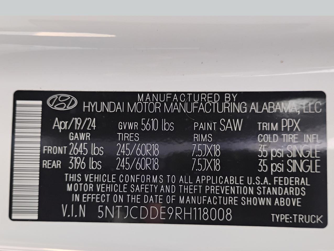 Hyundai Santa Cruz SEL AWD 2024