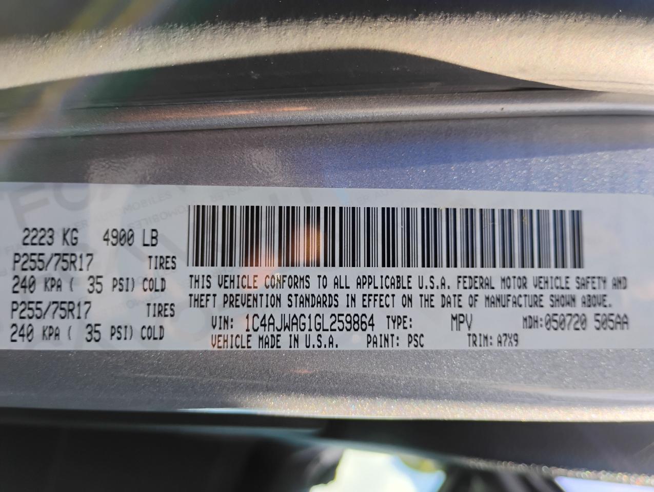 Jeep Wrangler Sport 4WD 2016