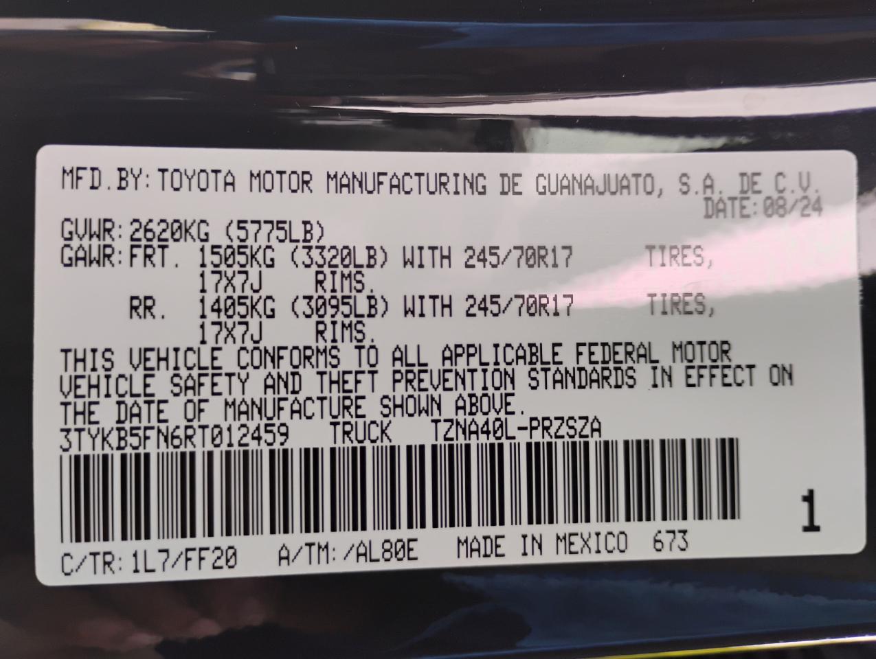 Toyota Tacoma TRD Sport Double Cab 2WD 2024