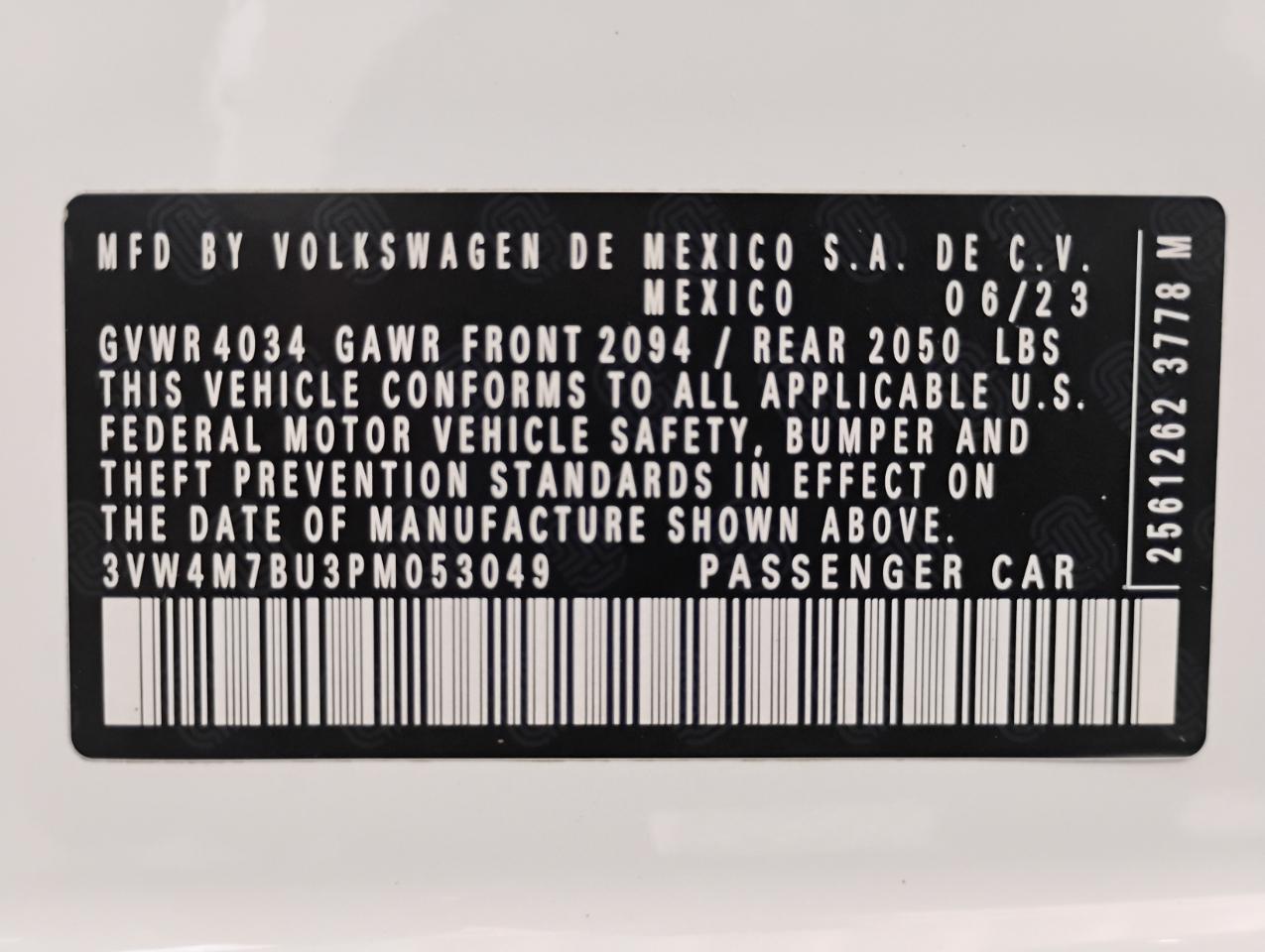 Volkswagen Jetta S 6M 2023