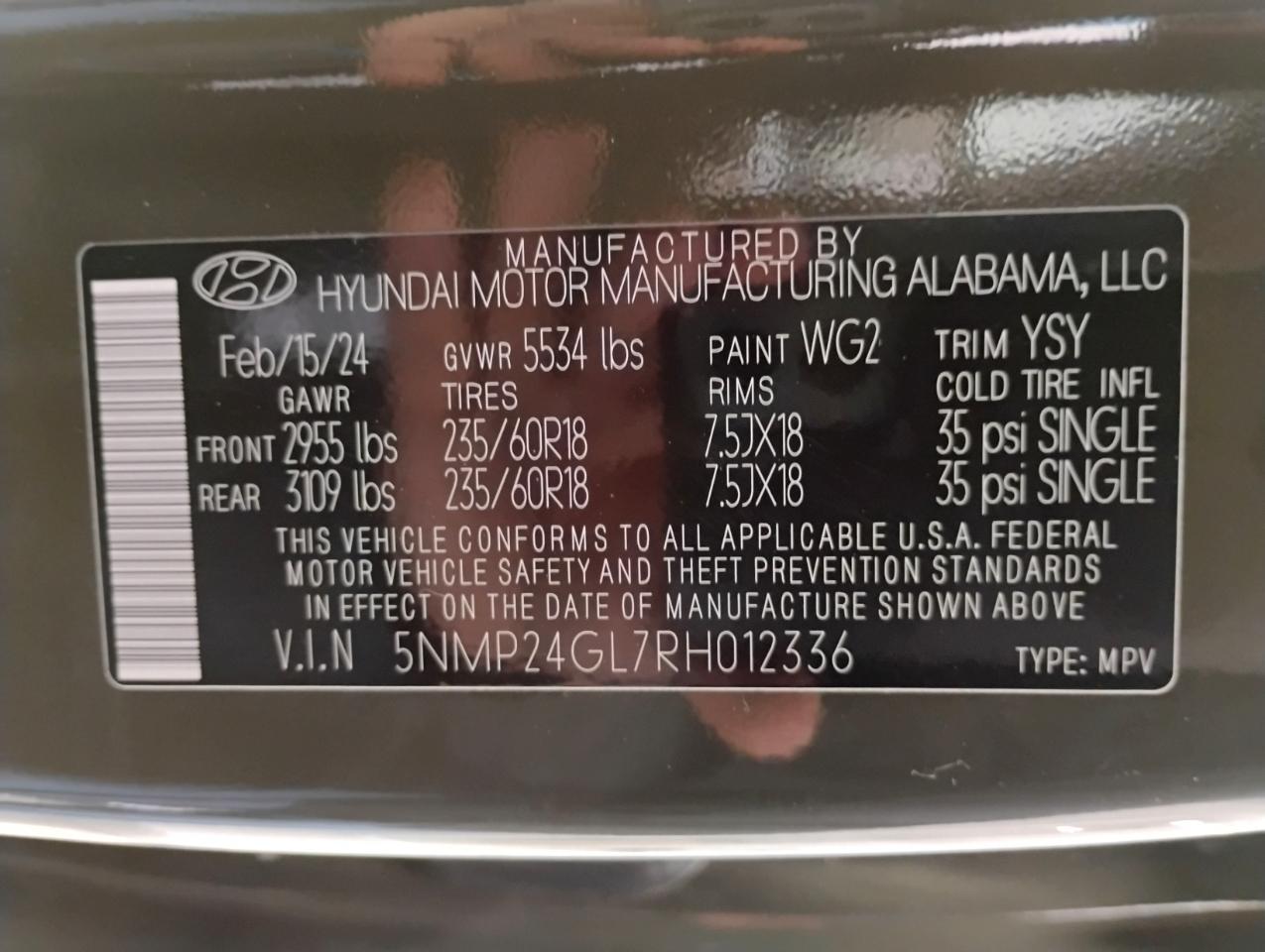 Hyundai Santa Fe SEL 2024