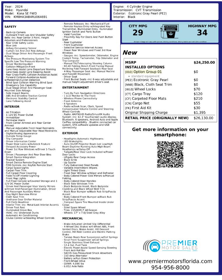 Hyundai Kona SE 2024