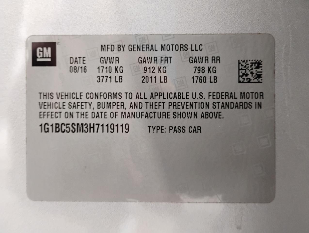 Chevrolet Cruze LS Auto 2017