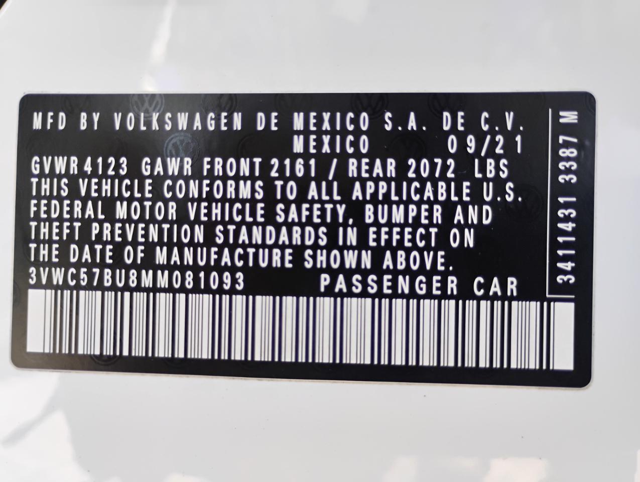 Volkswagen Jetta 1.4T S 8A 2021