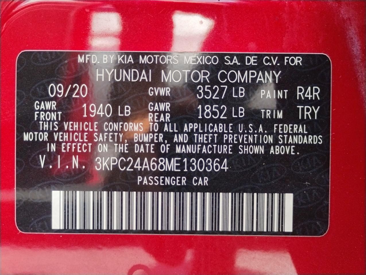 Hyundai Accent SE 4-Door 6A 2021