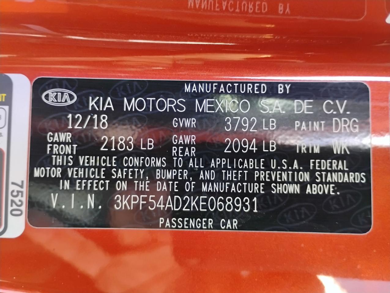 Kia Forte EX 2019