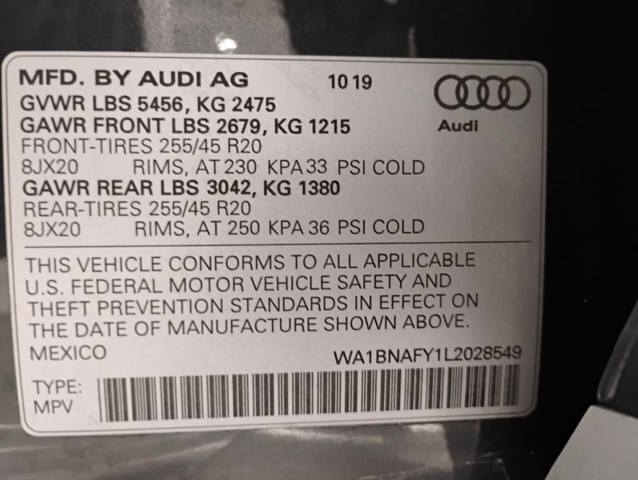 Audi Q5 2.0T Premium Plus quattro 2020