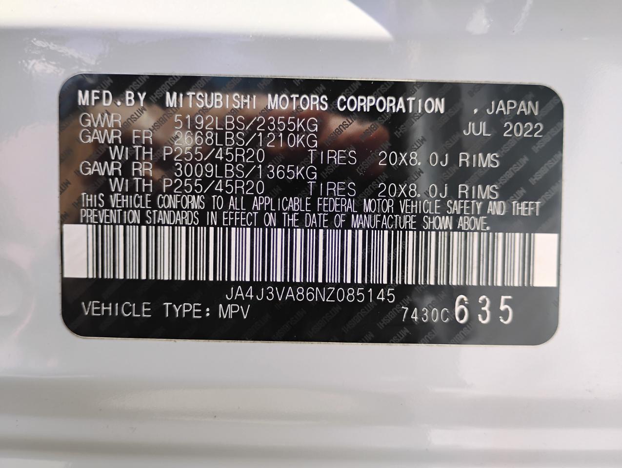 Mitsubishi Outlander SEL 2WD 2022