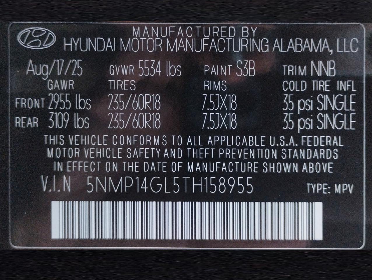 Hyundai Santa Fe SE 2026