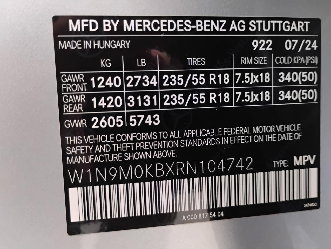 Mercedes-Benz EQB EQB 300 2024