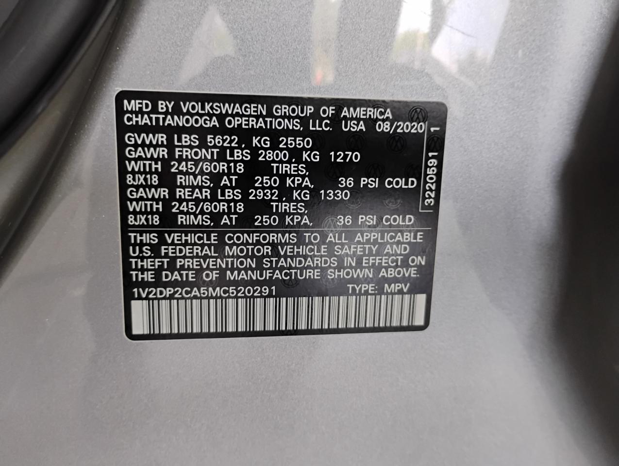 Volkswagen Atlas SE 2021
