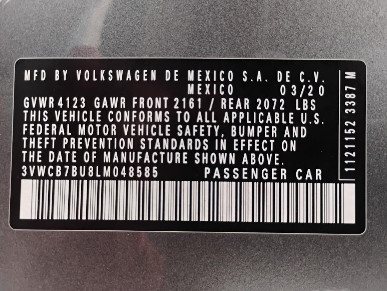 Volkswagen Jetta 1.4T S 8A 2020