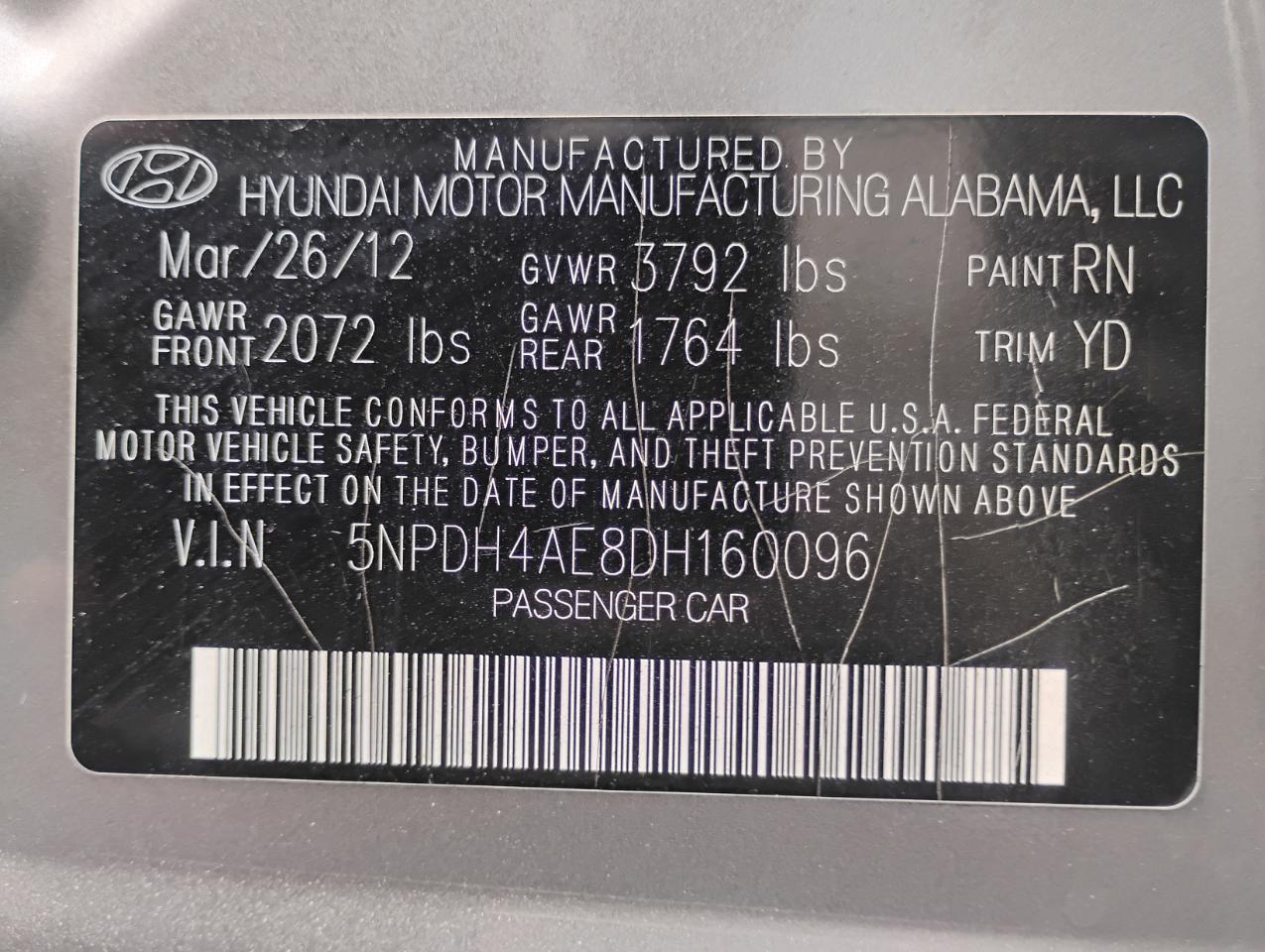 Hyundai Elantra Limited 2013