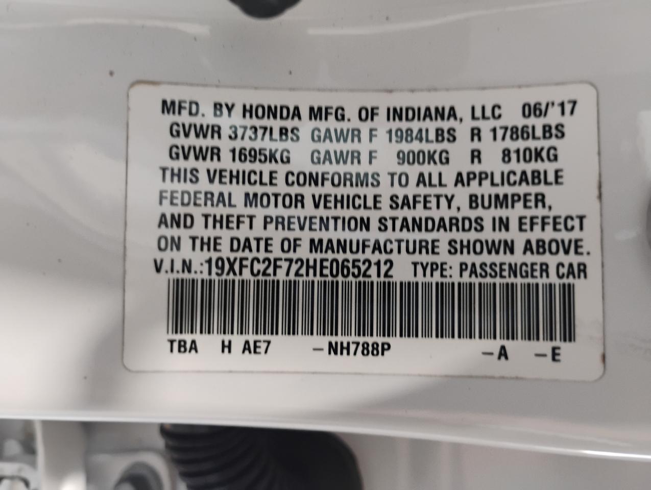 Honda Civic EX Sedan CVT 2017