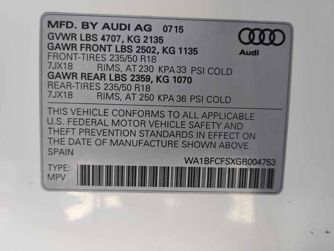 Audi Q3 Premium Plus 2016