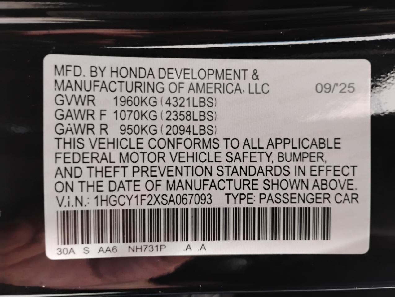 Honda Accord LX 2025