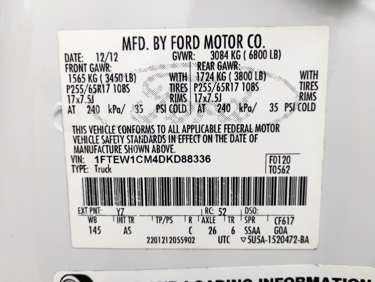 Ford F-150 Lariat SuperCrew 6.5-ft. Bed 2WD 2013