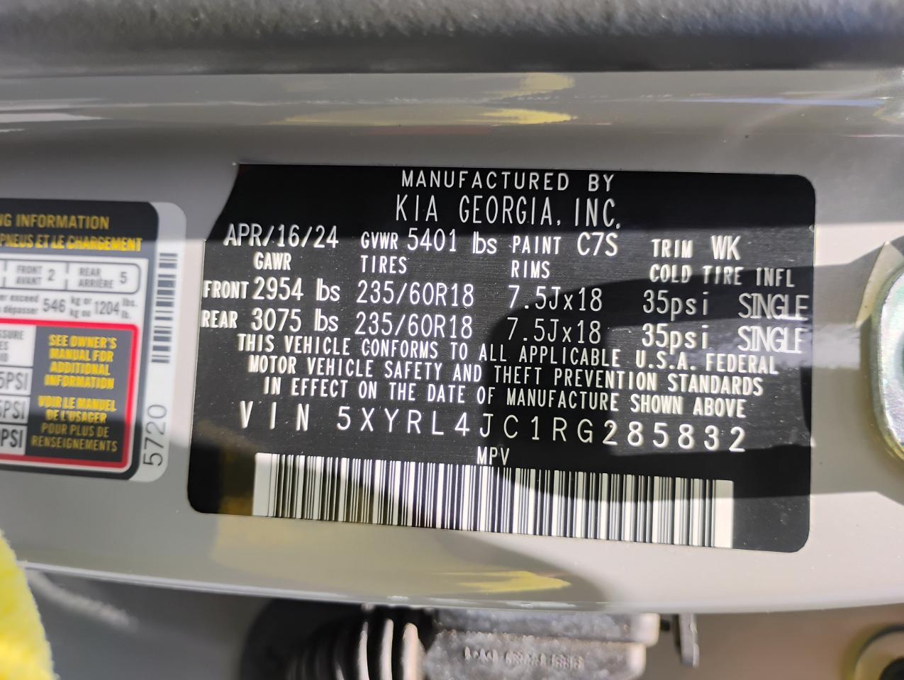 Kia Sorento S 2WD 2024