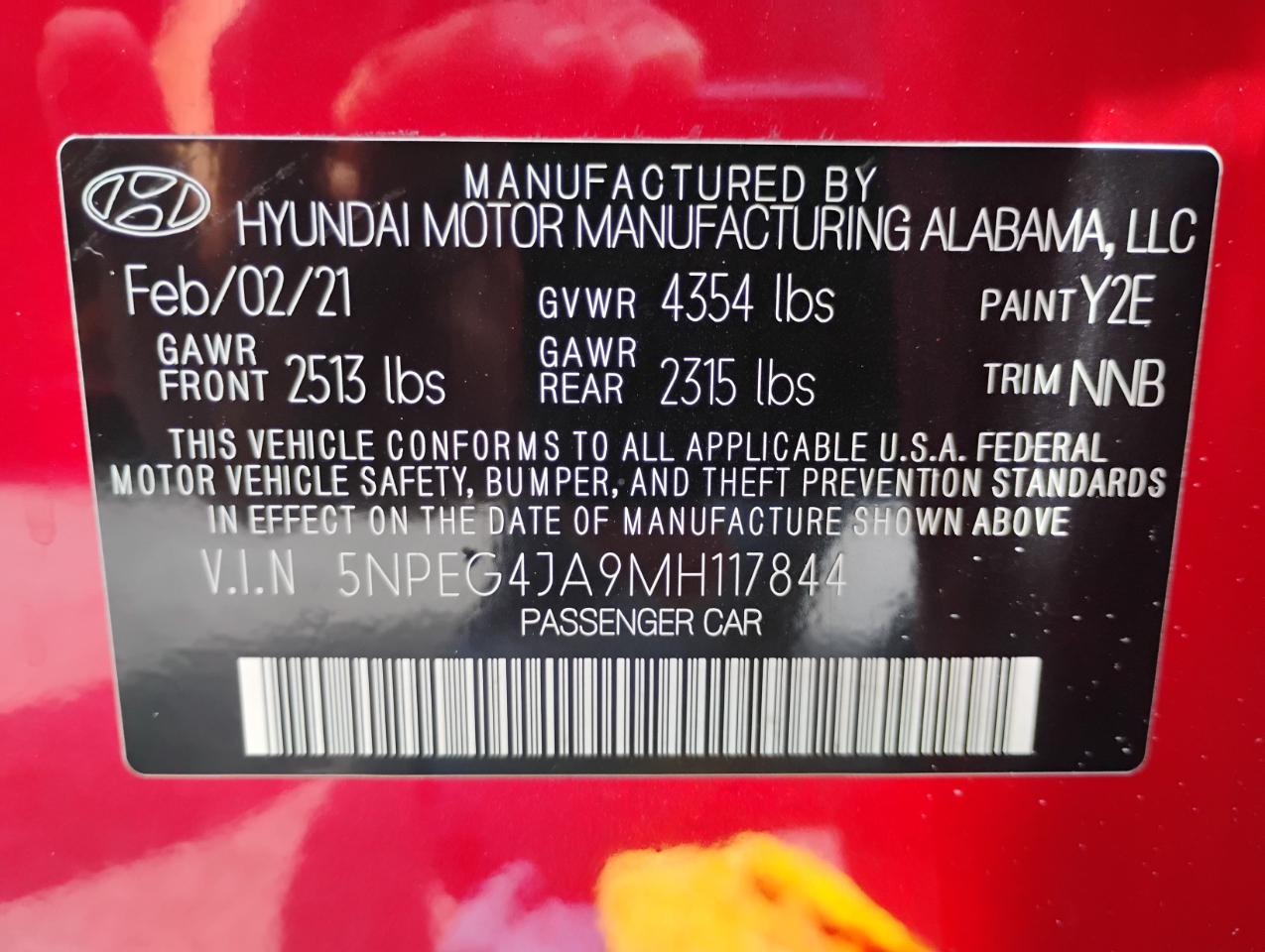 Hyundai Sonata SE 2021