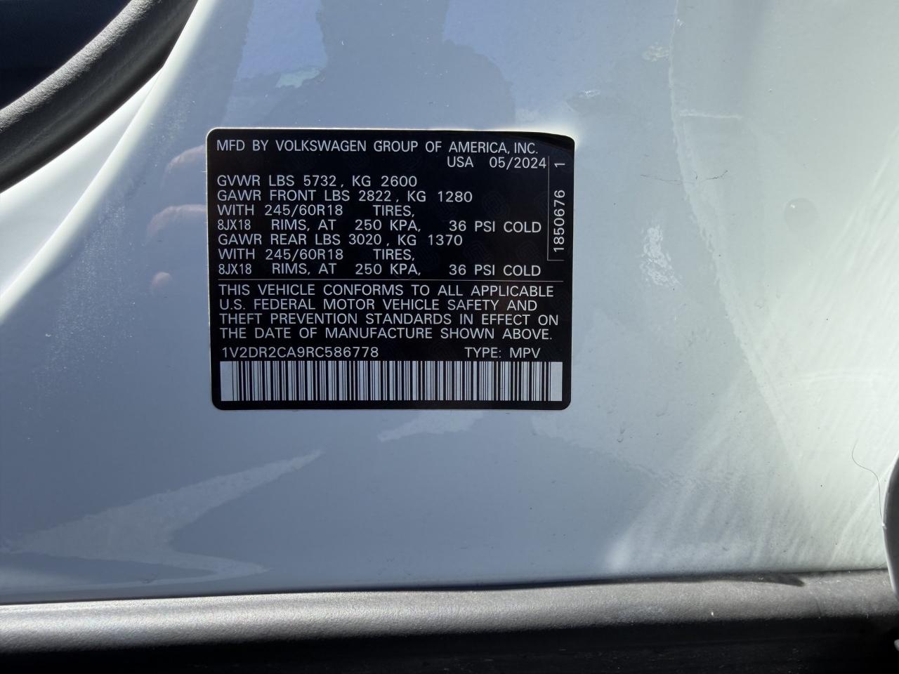 Volkswagen Atlas SE 2024